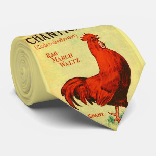 Cravate 1910 partition musicale de Chanticleer 