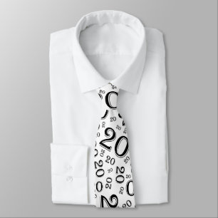 Cravate 20e anniversaire Random Number Motif noir/blanc