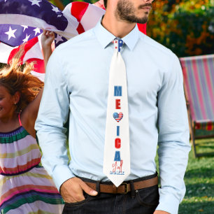 Cravate 4 juillet Fête de l'indépendance américaine