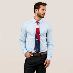 Cravate 4 juillet rouge et bleu
