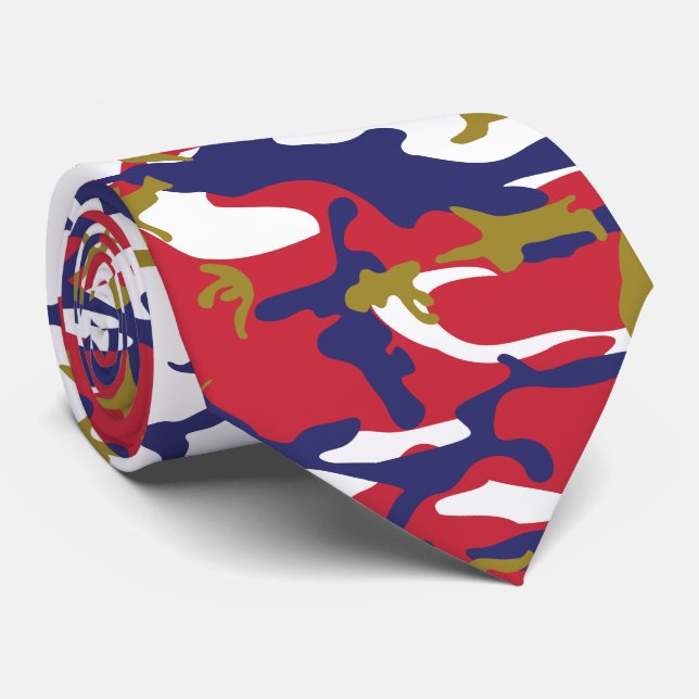 Cravate 4th of July, Independence day, Camouflage Gold (Roulé)