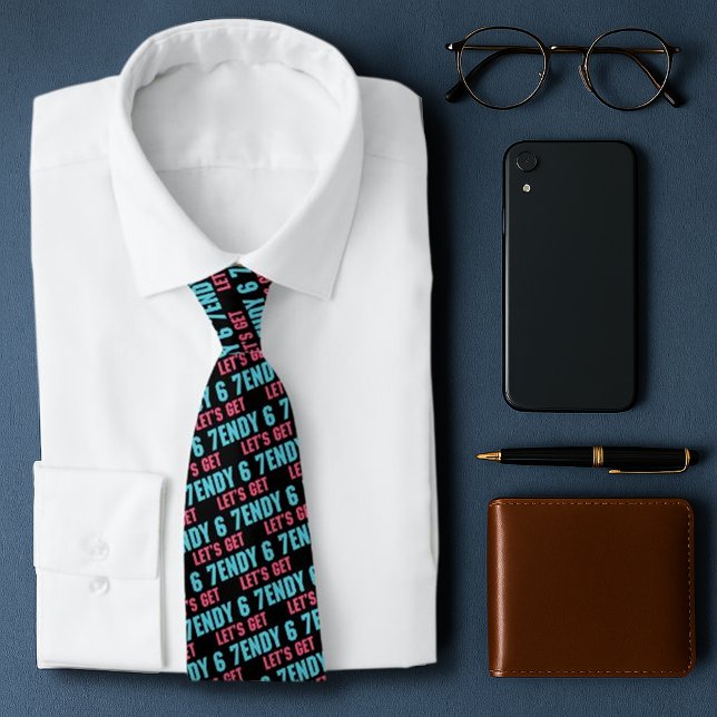 Cravate 67 Mème Drôle Obtenons Six Sept Sendy 6 7ème (Créateur téléchargé)