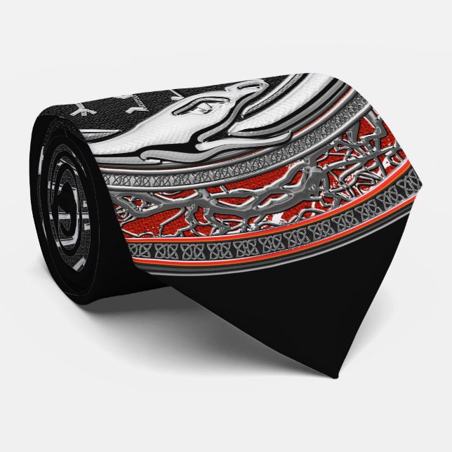 Cravate [700] Boussole runique magique argentée de (Roulé)