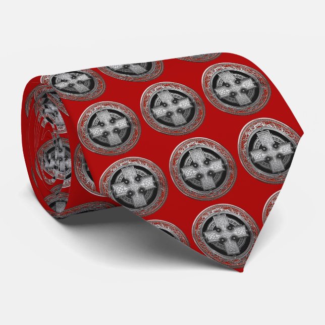 Cravate [900] Ancienne Croix de noeud d'argent sacré celti (Roulé)