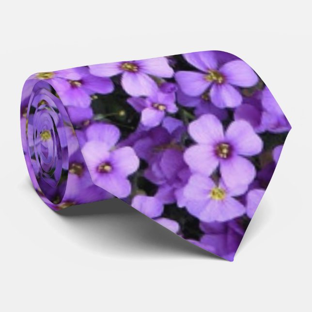 Cravate à fleurs de violette (Roulé)