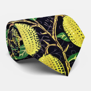 Cravate à motif de fruits vintage William Morris