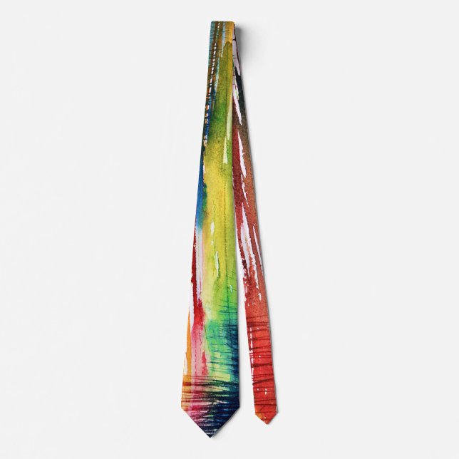 Cravate Abstract Watercolor Art Tie (Devant)