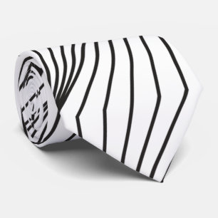 Cravate Abstrait blanc et noir