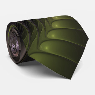 Cravate Abstrait brillant Trippy coloré 3D Fractal Art