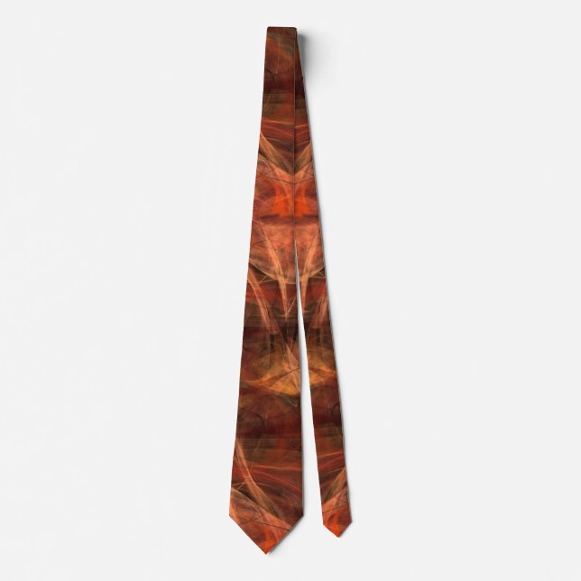 Cravate Abstrait en bronze acajou fractal (Devant)