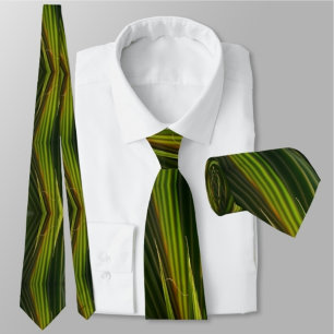 Cravate Abstrait naturel des contours de palmiers verts