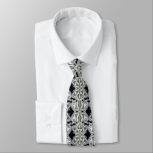 Cravate Abstrait noir et blanc