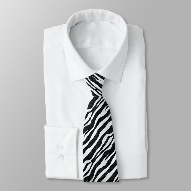 Cravate Abstrait Zebra Stripes (Attaché)