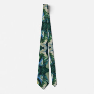 Cravate Abstraite verte
