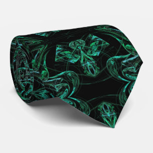 Cravate Abstraite verte et noire