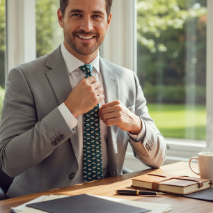 Cravate Accessoire cosmique Retro UFO Motif