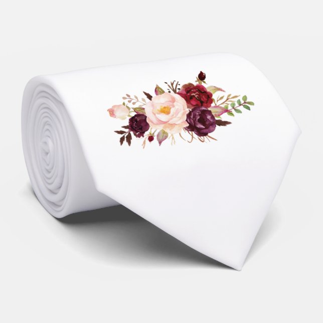 Cravate Accessoires de costume de la chambre florale Burgu (Roulé)