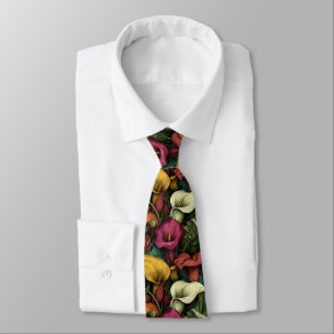 Cravate Accessoires élégants pour hommes Fleur de callas