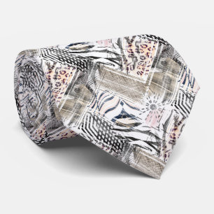 Cravate Africain, combiné, en cuir, tigre, Jaguar, repér