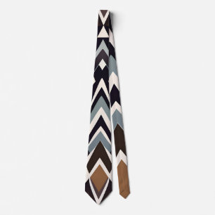 Cravate Africain Marocco Triangle Motif Brown géométrique