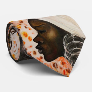 Cravate africaine belle femme - Peinture