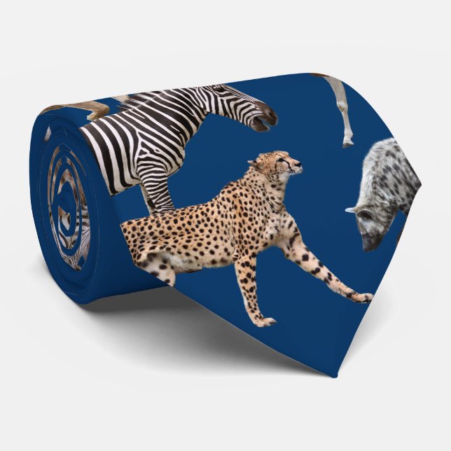 Cravate African Animals (Roulé)