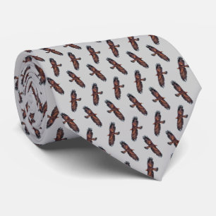 Cravate Aigle Royal Frénésie Tie Double Face (Gris Clair)
