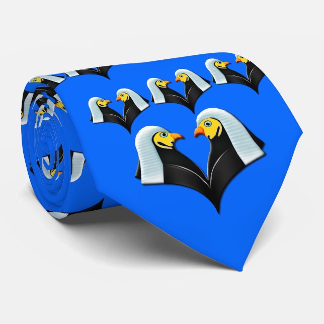 Cravate Aigles juridiques sur Royal Blue (Roulé)