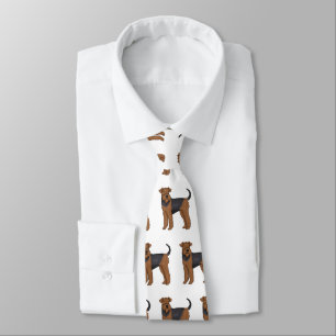 Cravate Airedale terrier dog cartoon
