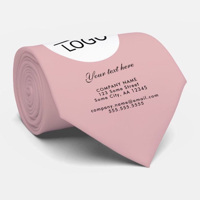 Cravate Ajouter votre logo Promotion de texte personnalisé (Roulé)