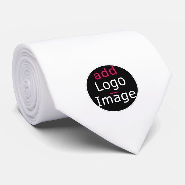 Cravate Ajouter Votre Logo Promotionnel Blanc Personnalisa (Roulé)