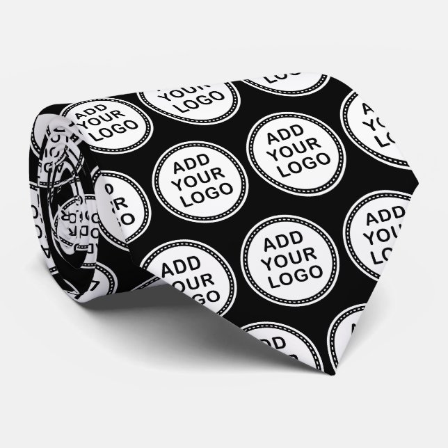 Cravate Ajoutez votre propre noir fait sur commande de (Roulé)