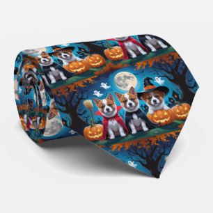 Cravate Akita Chiens Citrouille Halloween Funny