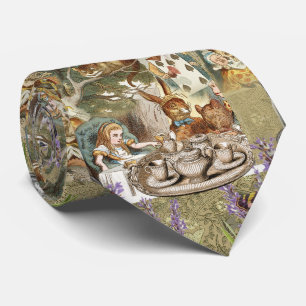 Cravate Alice au pays des merveilles