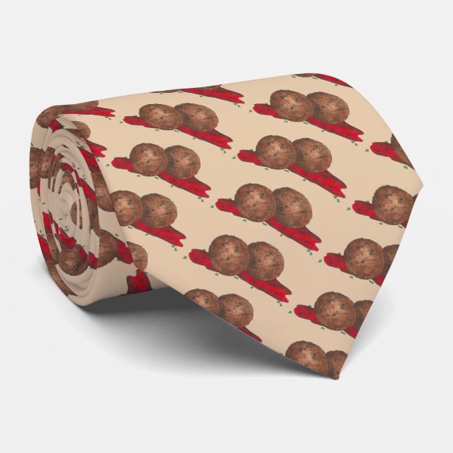 Cravate Alimentation italienne Boules de viande Marinara C (Roulé)