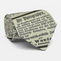 Cravate allemande vintage de journal