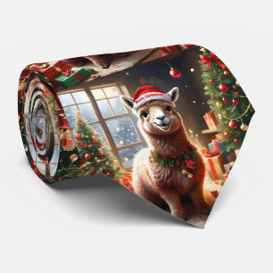 Cravate "Alpaca les présents : un conte de Noël"