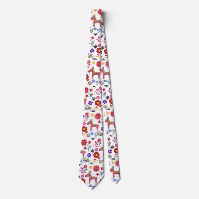 Cravate Alpaca Pinata et Fleurs (Devant)