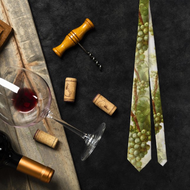 Cravate Amateurs de vin Élégant raisin Motif Design Cravat (Créateur téléchargé)