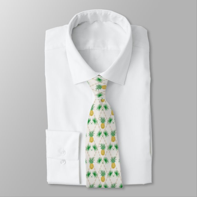 Cravate Ananas, rétro (Attaché)