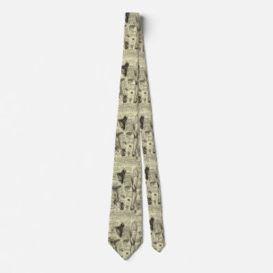Cravate Anatomie humaine vintage Larynx Leg Leonardo da Vi