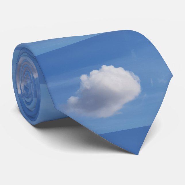 Cravate Angelic Blue Sky et Cute Cloud (Roulé)