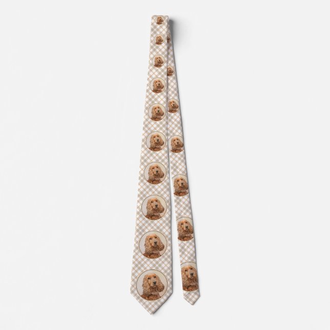 Cravate Anglais Cocker Peinture Espagnole - Art Chien orig (Devant)