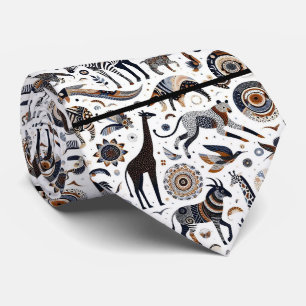 Cravate Animaux africains Imprimer Boho
