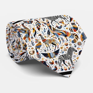 Cravate Animaux africains Imprimer Boho