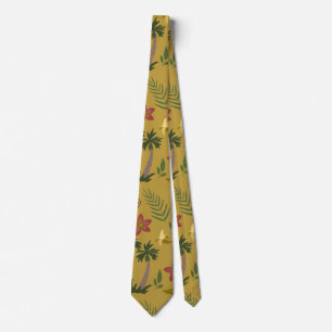 Cravate Animaux tropicaux singe motif sans soudure, macaw