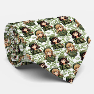 Cravate Anime Soldier Girls Design Motif