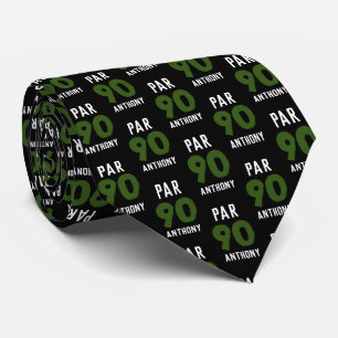 Cravate Anniversaire Golfer Green 90e heureux papa Par