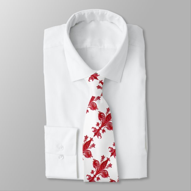 CRAVATE ANTIQUE FLEUR DE LISE FLORENTINE (Attaché)