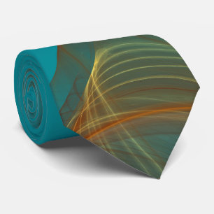 Cravate Aqua classique Abstrait élégant/Necktie fractale T